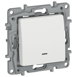 IEKETIKA Переключатель 1-клавишный с подсветкой/индикацией схема 6L 10АХ безвинтовые зажимы 6710151 