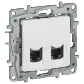 IEKETIKA Розетка компьютерная двойная RJ45 категория 5Е UTP 6710551 молочный IEK