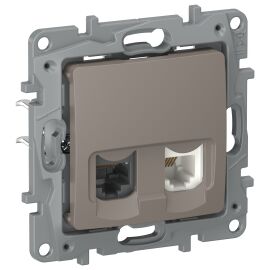 IEKETIKA Розетка двойная RJ11+RJ45 кат.5E UTP 6729521 капучино IEK