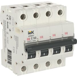 Выключатель автоматический 4P, 50А, х-ка C, M06N, IEK AR-M06N-4-C050