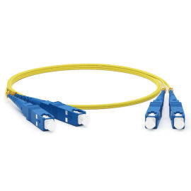 Шнур оптический SC/UPC-SC/UPC, SM, 3м, Duplex, желтый, REXANT 50-2013