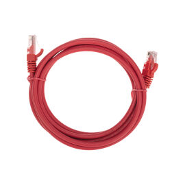 Патч-корд 4 пары, 2хRJ45, 2м, Кат.6, UTP, красный, LSZH, REXANT 02-0293-2