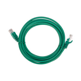 Патч-корд 4 пары, 2хRJ45, 3м, Кат.5e, UTP, зеленый, LSZH, REXANT 02-0106-3