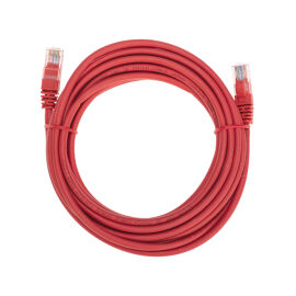 Патч-корд 4 пары, 2хRJ45, 5м, Кат.5e, UTP, красный, LSZH, REXANT 02-0103-5