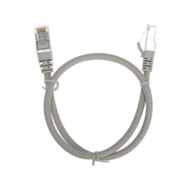 Патч-корд 4 пары, 2хRJ45, 0,5м, Кат.6, FTP, серый, LSZH, REXANT 02-0210-05
