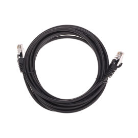 Патч-корд 4 пары, 2хRJ45, 3м, Кат.5e, UTP, черный, LSZH, REXANT 02-0102-3