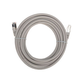 Патч-корд 4 пары, 2хRJ45, 5м, Кат.6, FTP, серый, LSZH, REXANT 02-0210-5