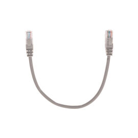 Патч-корд 4 пары, 2хRJ45, 0,3м, Кат.5e, UTP, серый, LSZH, REXANT 02-0100-03