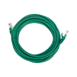 Патч-корд 4 пары, 2хRJ45, 5м, Кат.5e, UTP, зеленый, LSZH, REXANT 02-0106-5