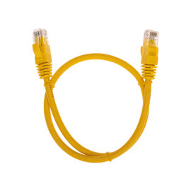 Патч-корд 4 пары, 2хRJ45, 0,5м, Кат.6, UTP, желтый, LSZH, REXANT 02-0295-05