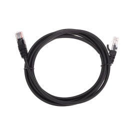 Патч-корд 4 пары, 2хRJ45, 2м, Кат.5e, UTP, черный, LSZH, REXANT 02-0102-2