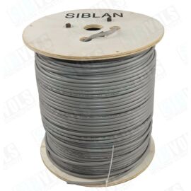 Кабель FTP 4 пары, Кат.5e, внутр., 0,51мм, PVC, серый, 305м, SIBLAN Premium T-436