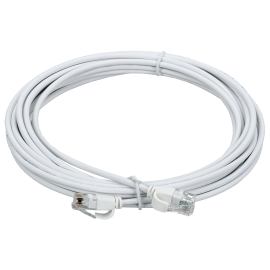 Патч-корд 4 пары, 2хRJ45, 3м, Кат.5e, UTP, белый, slim (тонкий), колпачок с язычком, LSZH, ITK PC08-C5EUL-3M-SL-WT