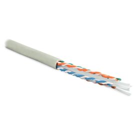 Кабель UTP 4 пары, Кат.6, внутр., 0,55мм, PVC, серый, 305м, Hyperline UUTP4-C6-S23-IN-PVC-GY-305