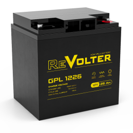 Батарея аккумуляторная GPL 1226, (12В, 26Ач), REVOLTER 4614040030035