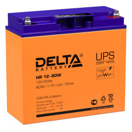 Батарея аккумуляторная HR 12-80 W, (12В, 20Ач), DELTA 4614010630007
