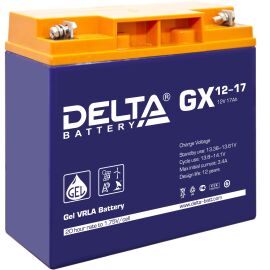 Батарея аккумуляторная GX 12-17, (12В, 17Ач), DELTA 4614010170005