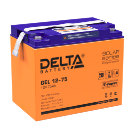 Батарея аккумуляторная GEL 12-75, (12В, 75Ач), DELTA 4614010140011