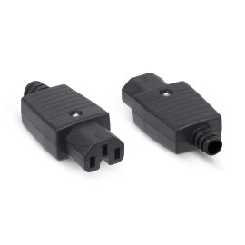 Вилка разборная С13, 10А, 250V, черная, Cabeus IEC-320-C13