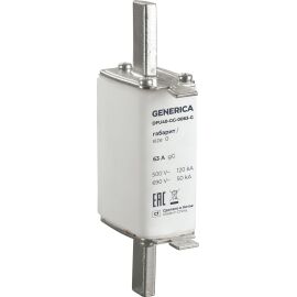 Плавкая вставка тип gG габарит 0 63А GENERICA (Предохранитель gG 0 63А)