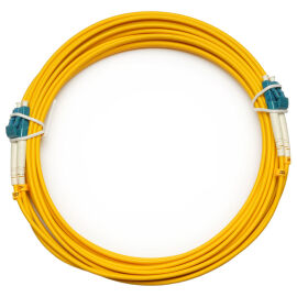 Шнур оптический LC/UPC-LC/UPC, SM, 0,5м, Duplex, желтый, Cabeus FOP(d)-9-LC-LC-0,5m