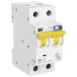 Автоматический выключатель дифференциального тока B06N 1P+NP B50 30мА тип AC MASTER IEK
