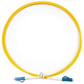 Шнур оптический LC/UPC-LC/UPC, SM, 0,5м, Simplex, желтый, Cabeus FOP(s)-9-LC-LC-0,5m