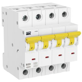 Автоматический выключатель M10N 4P B 20А MASTER IEK