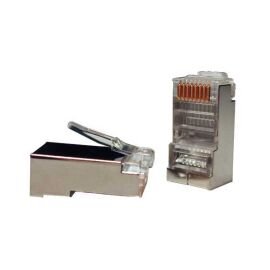Разъем RJ-45, FTP, кат.5e, уп.100шт, Hyperline PLUG-8P8C-U-C5-SH-100