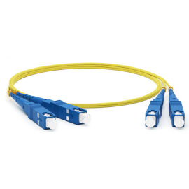 Шнур оптический SC/UPC-SC/UPC, SM, 1м, Duplex, желтый, REXANT 50-2011