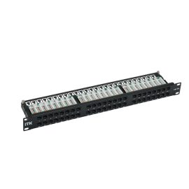 Патч-панель 1U, 19'', 48xRJ45, UTP, кат.5e, Dual IDC выс. плотн., ITK PP48-1UC5EU-D05H