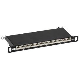 ITK 0,5U патч-панель кат.6A STP 12 портов 10" (Dual IDC)