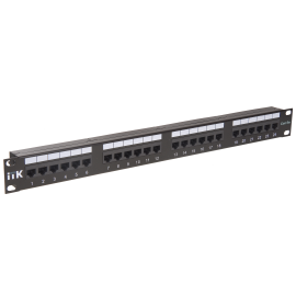 Патч-панель 1U, 19'', 24хRJ45, UTP, кат.5e, Dual, ITK PP24-1UC5EU-D05 НЕКОНДИЦИЯ (нерабочие порты)