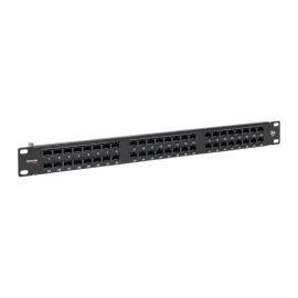 Патч-панель 1U, 19'', 48хRJ45, UTP, кат.5e, Dual IDC, с органайзером, TERACOM PRO TRP-PPNL-5EUTP-C1U48