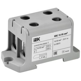 Клемма вводная силовая КВС 16-95мм2 2х-рядная серая IEK