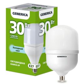Лампа светодиодная HP 30Вт 230В 6500К E27 GENERICA