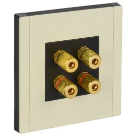 FORTE&PIANO Аудиорозетка 4-местная FP839M металл серый сланец IEK