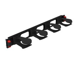 Органайзер горизонт. 19", 1U, 4 кольца, черный, металл, Legrand 046522