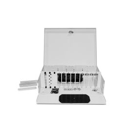 Бокс оптический 19", 1U, 8-96 порт. (SC, duplex LC, ST, FC), серый, HL FO-WBX-12xSLT-W140H42-96UN-GY