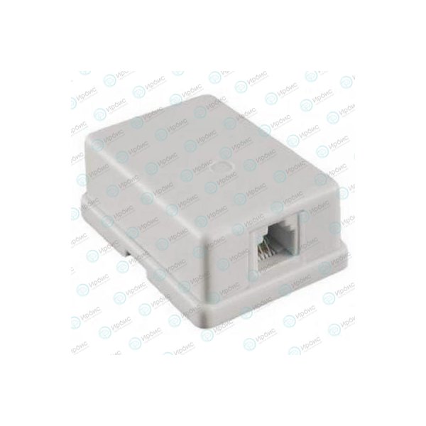 Розетка компьютерная внешняя 2хrj45 неэкран cat 5е 110 krone тип dual idc белая